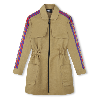 Robe zipp&eacute;e &agrave; tresses ray&eacute;es KARL LAGERFELD KIDS FILLE