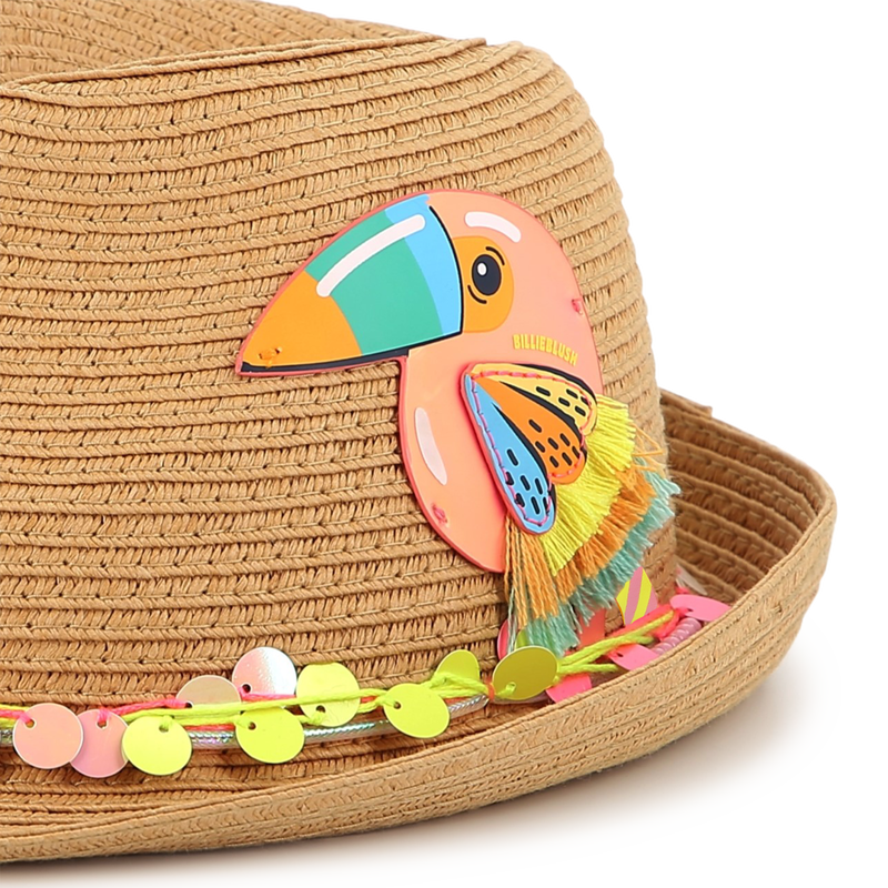 Chapeau moul&eacute; avec oiseau BILLIEBLUSH 
                        FILLE