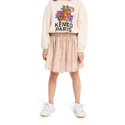 Rok van lam&eacute;-jacquard KENZO KIDS GIRL