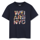 T-shirt met korte mouwen, MARINE, hi-res