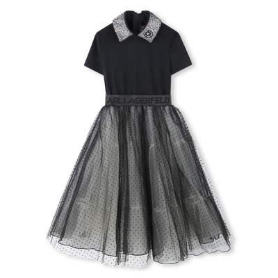Robe de c&eacute;r&eacute;monie multimati&egrave;re KARL LAGERFELD KIDS FILLE
