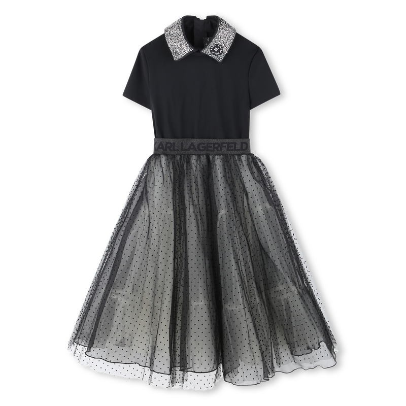 Robe de c&eacute;r&eacute;monie multimati&egrave;re KARL LAGERFELD KIDS 
                        FILLE