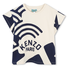 T-shirt en molleton &agrave; imprim&eacute;s KENZO KIDS 
                    FILLE