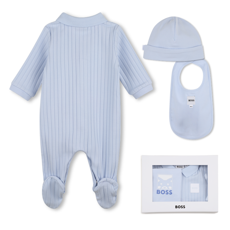 PYJAMA SET + BIB + MUTS BOSS 
                        BOY