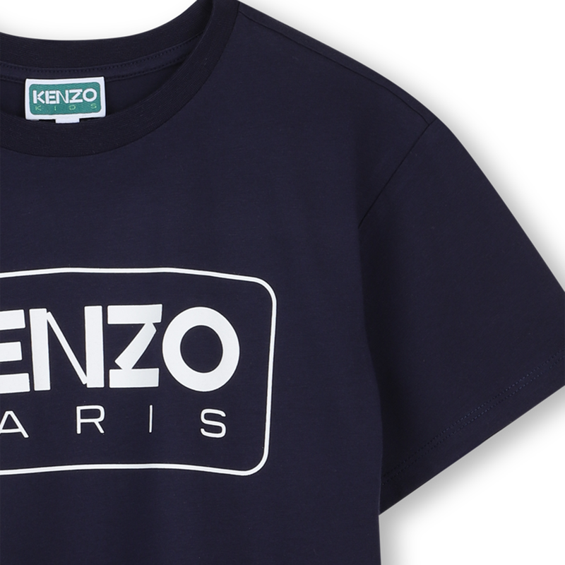Jurk met print en volant KENZO KIDS 
                        GIRL