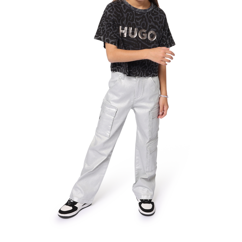 T-shirt imprim&eacute; HUGO 
                        FILLE