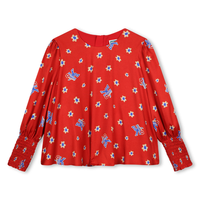 Blouse fluide imprim&eacute;e KENZO KIDS FILLE