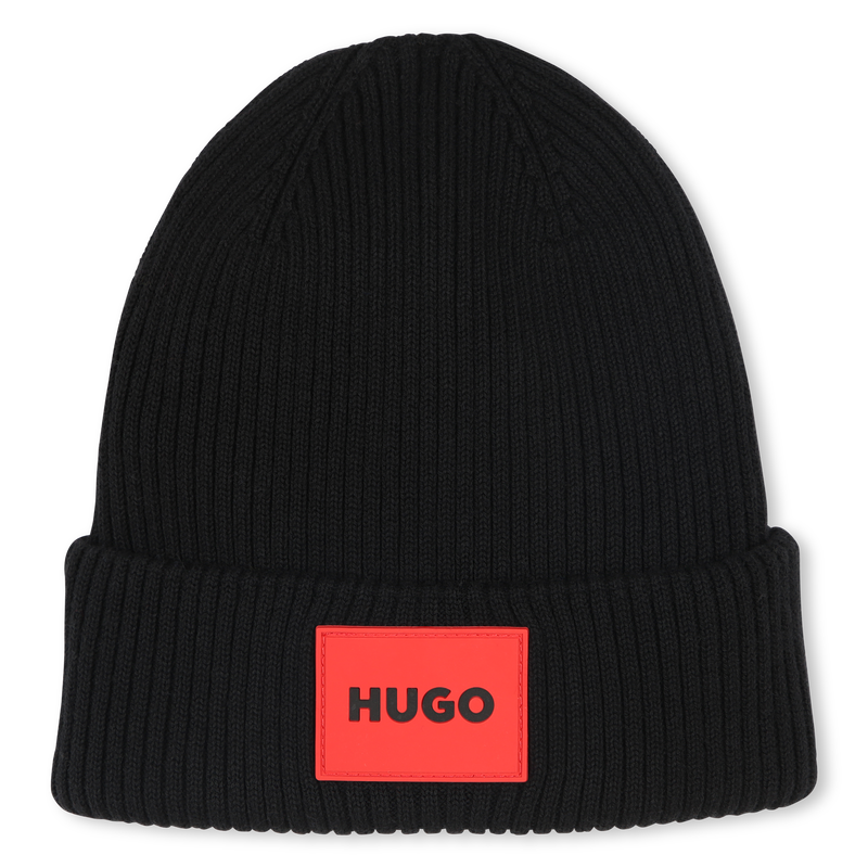 Bonnet tricot&eacute; HUGO 
                        UNISEXE