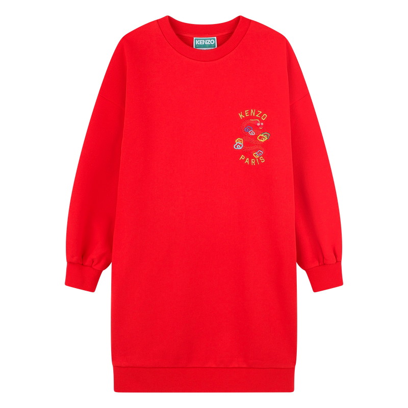 Robe droite avec broderies KENZO KIDS 
                        FILLE