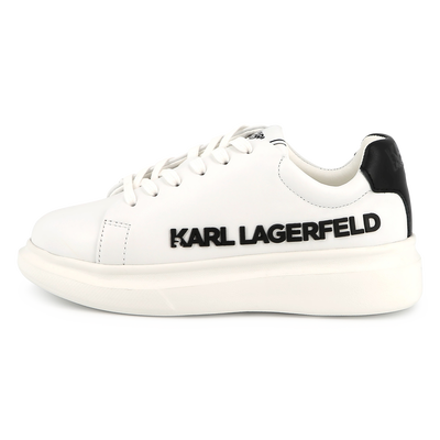 Baskets en cuir &agrave; lacets KARL LAGERFELD KIDS UNISEXE