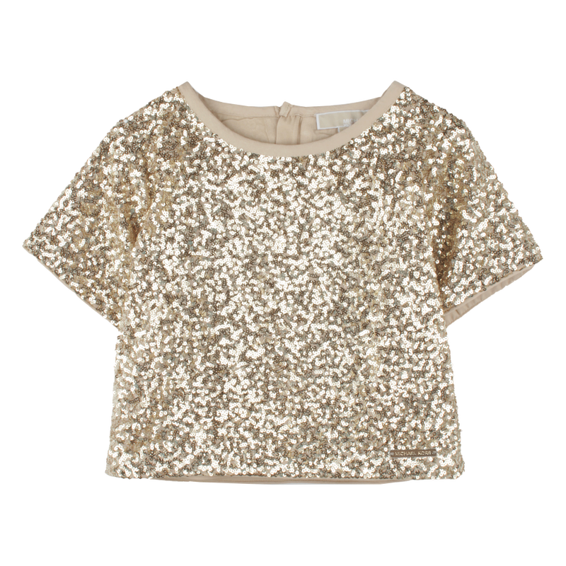 Blouse de c&eacute;r&eacute;monie orn&eacute;e de sequins MICHAEL KORS 
                        FILLE