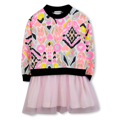 Bi-materiaal jurk BILLIEBLUSH GIRL