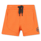 Fleece short met inzetstukken, NECTARINE, hi-res