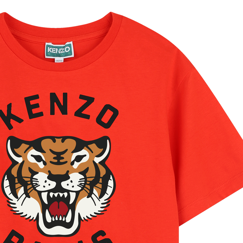 T-shirt en coton avec imprim&eacute; KENZO KIDS 
                        GARCON