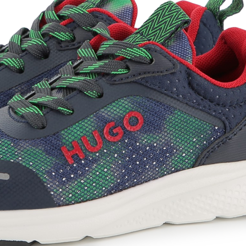 Sneakers met veters en print HUGO 
                        BOY