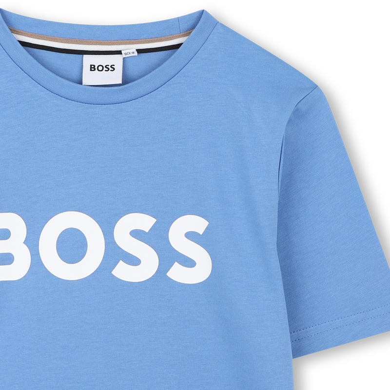 Katoenen T-shirt korte mouwen BOSS 
                        BOY