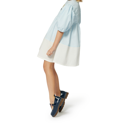 Wijde jurk in twee kleuren KENZO KIDS GIRL