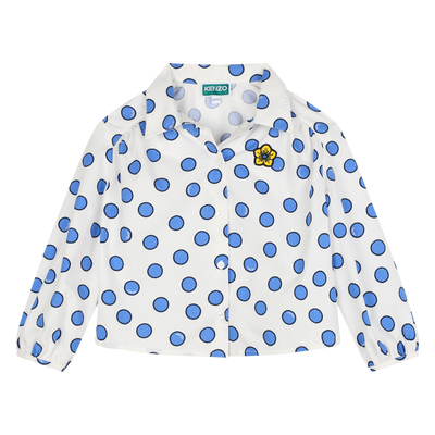 Katoenen overhemd met stippen KENZO KIDS GIRL