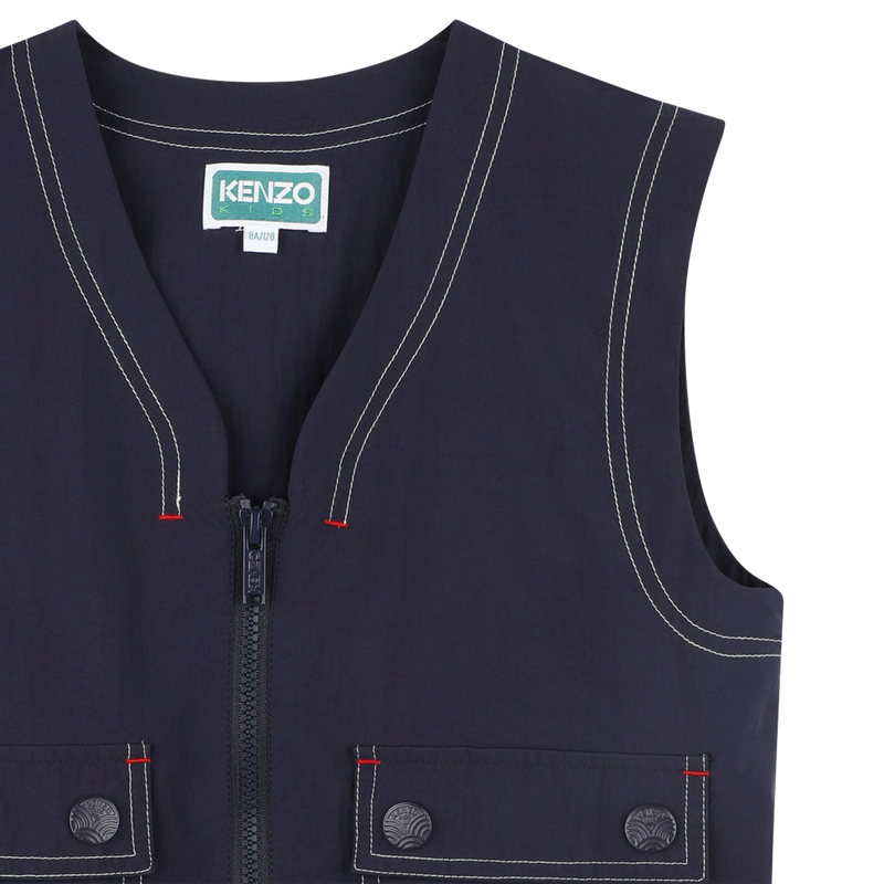 Veste sans manche zipp&eacute;e KENZO KIDS 
                        GARCON