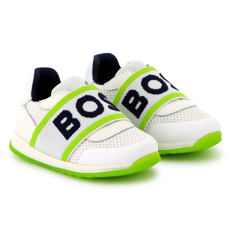 Sneakers met leer en visnet BOSS 
                        BOY