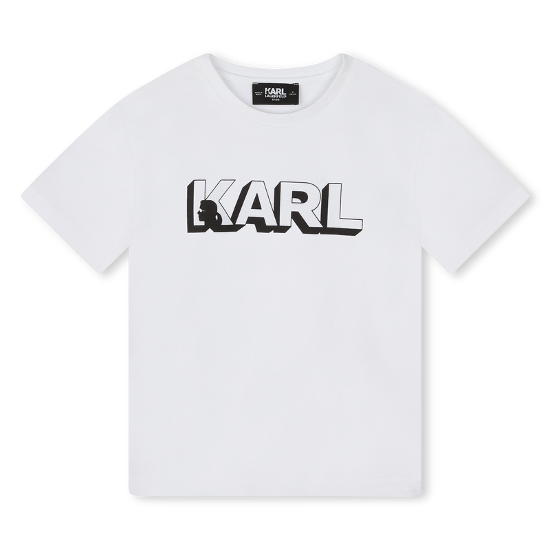 Katoenen T-shirt korte mouwen KARL LAGERFELD KIDS 
                        BOY