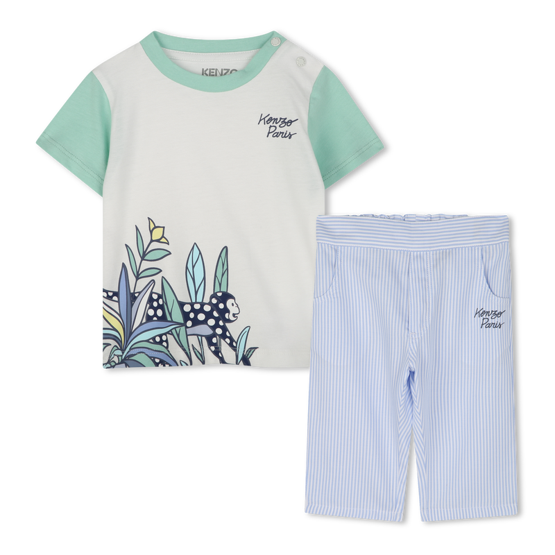 T-shirt et pantalon en coton KENZO KIDS 
                        GARCON