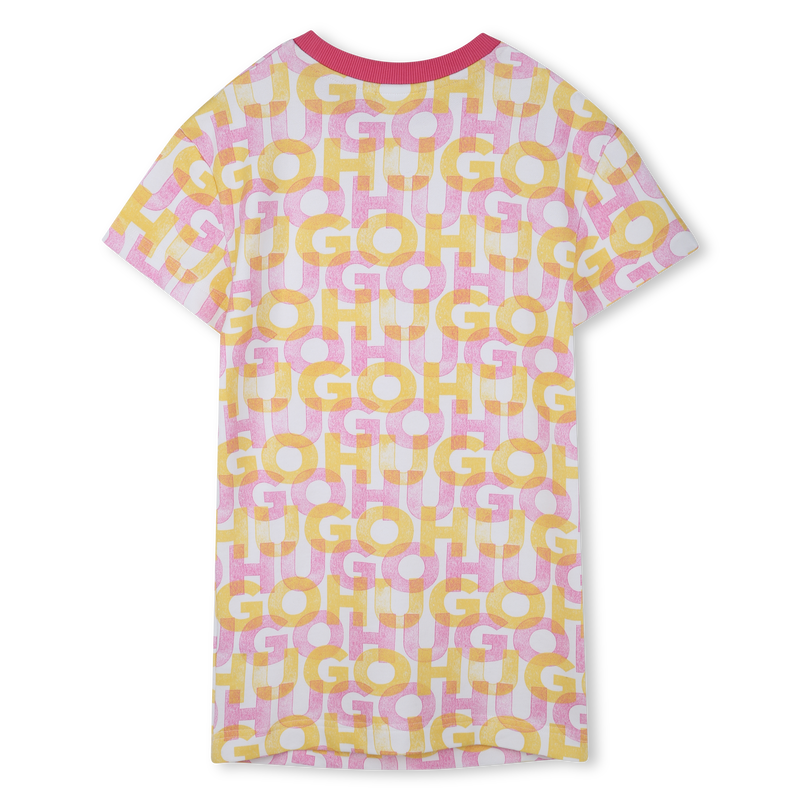 Fleece jurk met print HUGO 
                        GIRL