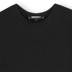 Robe longue bi-mati&egrave;re DKNY 
                    FILLE
