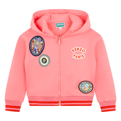 Fleece sweatshirt met rits KENZO KIDS GIRL