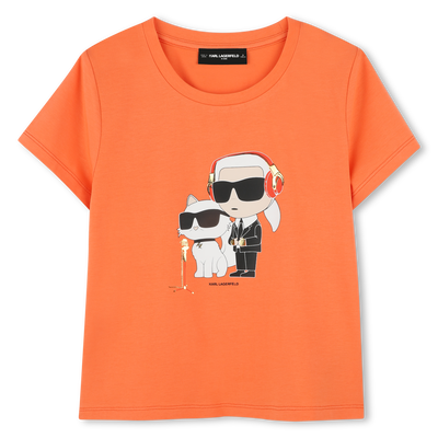 T-shirt avec imprim&eacute; plac&eacute; KARL LAGERFELD KIDS FILLE