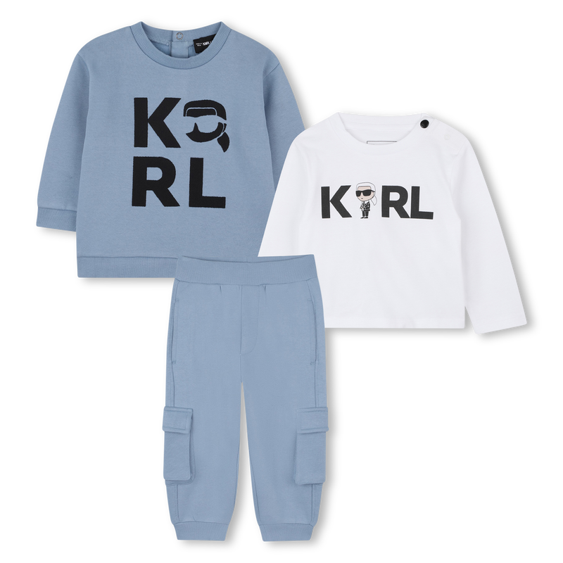 Set sweatshirt, broek en t-shirt KARL LAGERFELD KIDS 
                        BOY