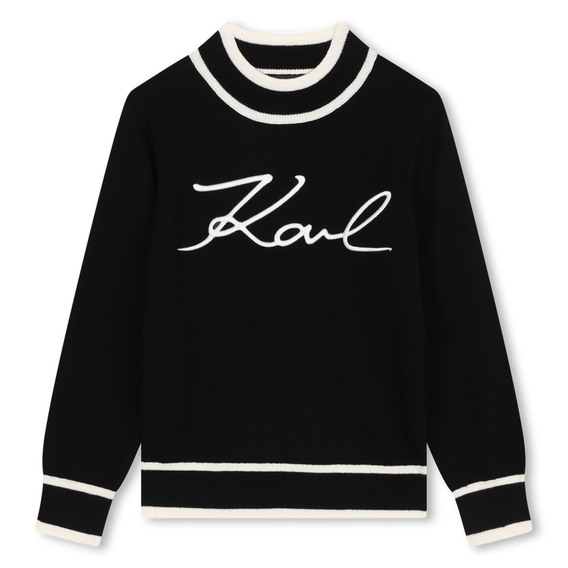 Pull avec broderie signature KARL LAGERFELD KIDS 
                        FILLE
