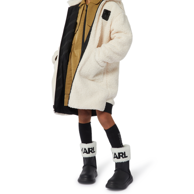 Robe zipp&eacute;e &agrave; tresses ray&eacute;es KARL LAGERFELD KIDS FILLE
