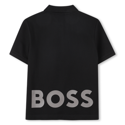 Katoenen polo met logo BOSS BOY