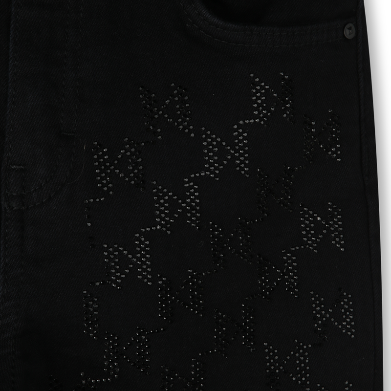 Rechte jeans met logo KARL LAGERFELD KIDS 
                        GIRL