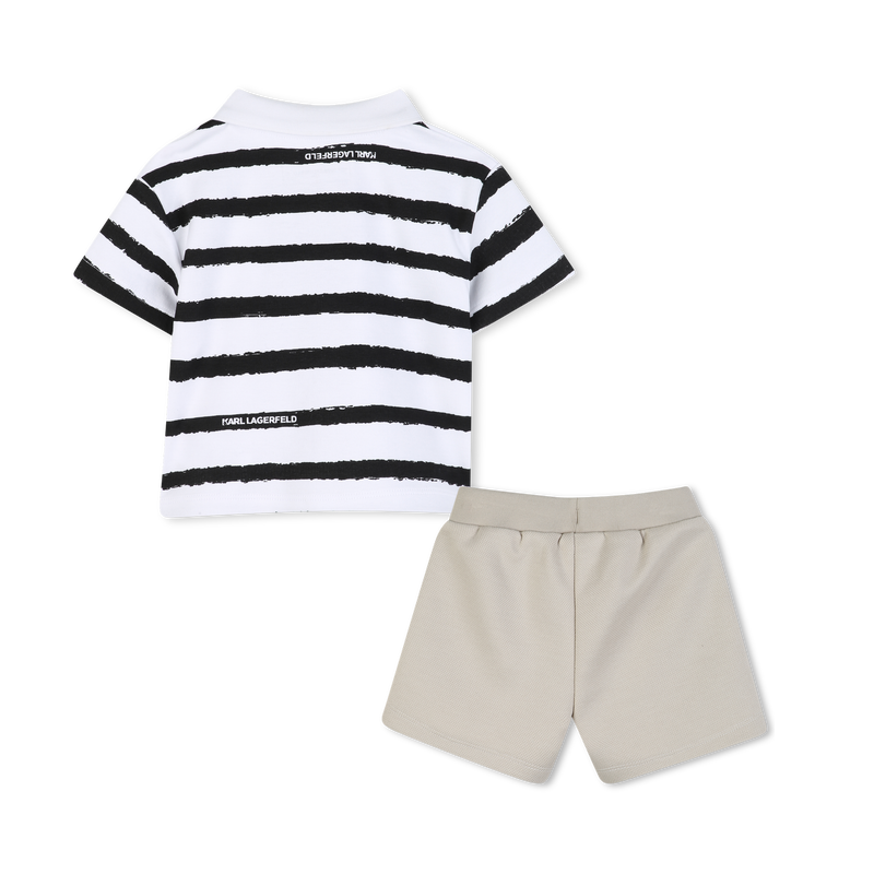 POLO EN KORTE BROEK SET KARL LAGERFELD KIDS 
                        BOY