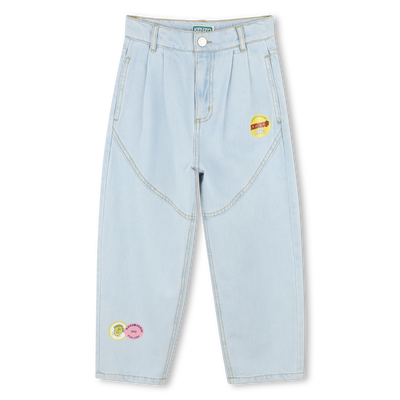 Jean &agrave; taille &eacute;lastiqu&eacute;e KENZO KIDS FILLE