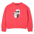 Sweat-shirt en double jersey KARL LAGERFELD KIDS 
                    FILLE