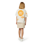 Jupe en coton avec badges KENZO KIDS 
                    FILLE