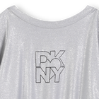 Zilveren jersey jurk met lovertjes DKNY 
                    GIRL