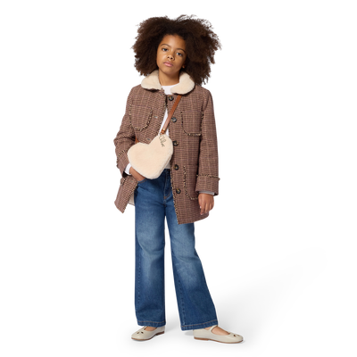 Manteau en lainage &agrave; carreaux CHLOE FILLE
