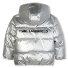 Doudoune &agrave; capuche argent&eacute;e KARL LAGERFELD KIDS 
                    FILLE