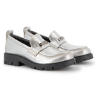 Mocassins en cuir de vachette m&eacute;tallis&eacute; DKNY 
                    FILLE