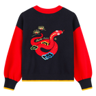 Pull en tricot avec broderies KENZO KIDS 
                    FILLE