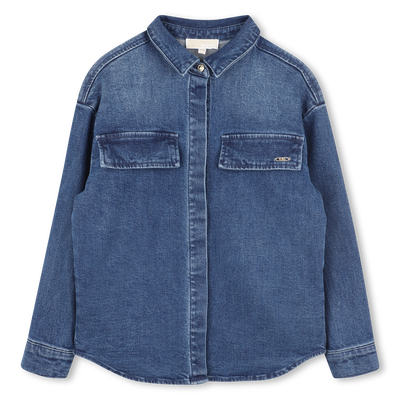 Chemise &agrave; manches longues en denim MICHAEL KORS FILLE