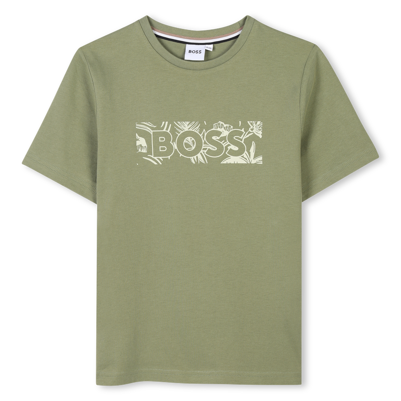 Katoenen T-shirt korte mouwen BOSS 
                        BOY