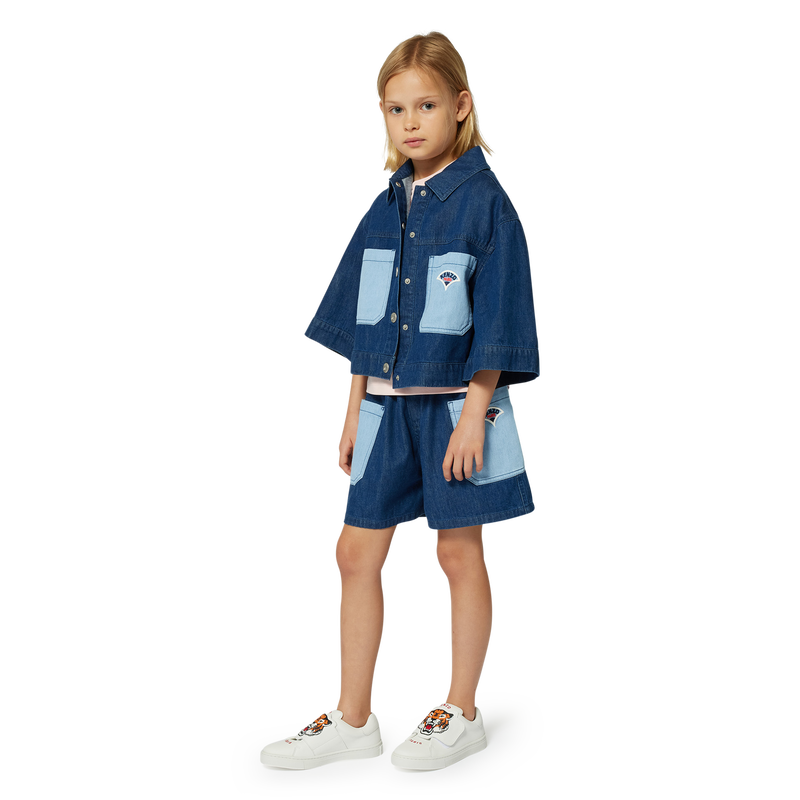 Veste en jean brod&eacute;e KENZO KIDS 
                        FILLE