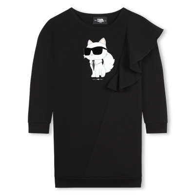 Robe droite avec volants KARL LAGERFELD KIDS FILLE