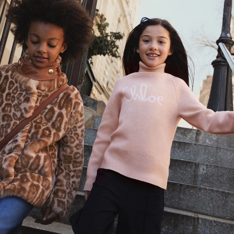 Blouson avec imprim&eacute; l&eacute;opard CHLOE 
                        FILLE