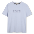 Tee-shirt manches courtes, BLEU DELAVE, hi-res